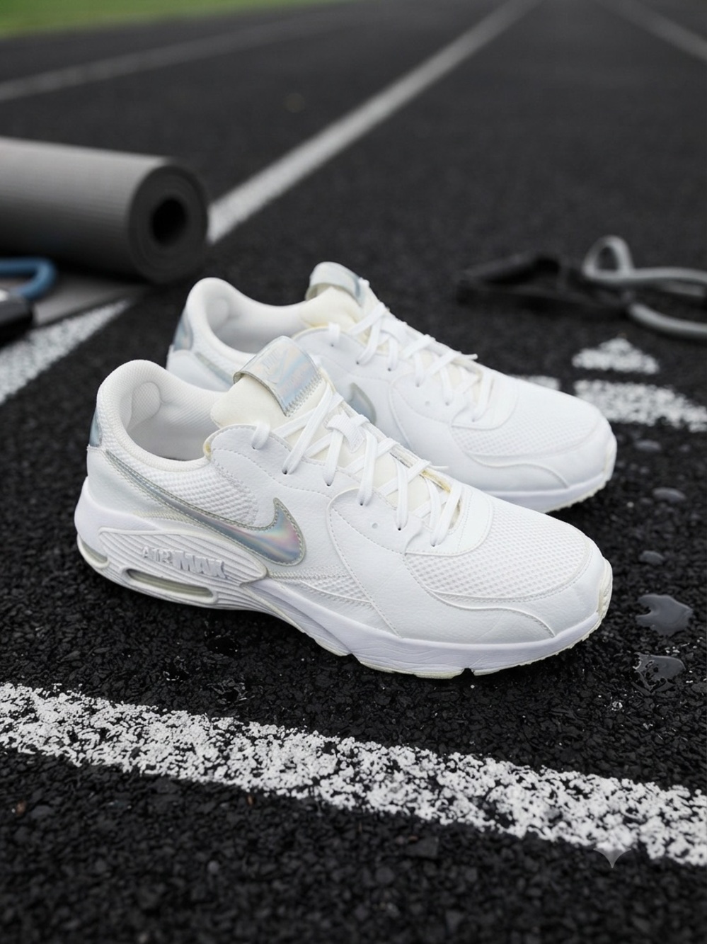 Nike Air Max Excee White and Silver Holographic Sneakers Womens 12 Mens 10.5